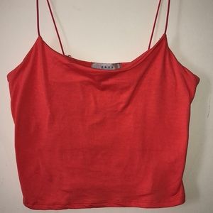 Coral cami crop top
